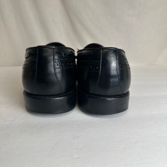 Men\'s Dress Shoes Allen Edmonds Manchester Tassel Loafer Sz 9.5 R Black Leather main image 8